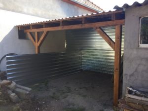 4,1×3,8 nyitott fészer és komposztáló - Játszótérépítők