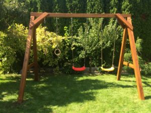 Háromállásos hinta akácból