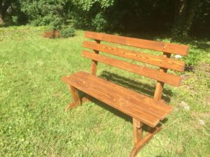 Támlás pad fenyőből (csak a pad)